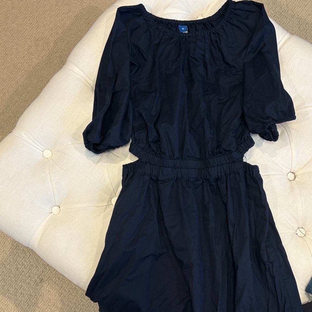 Old Navy Dark Navy Elastic Waist Skirt